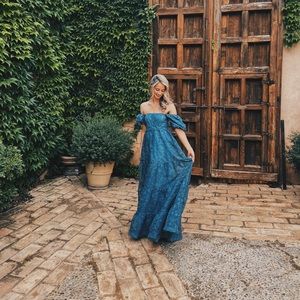 BHLDN Phoebe Organza Maxi Dress Gown